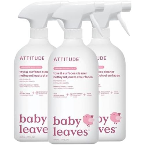 ATTITUDE Baby & Kids Toy Cleaner Spray, EWG Verified, Unscented, 27 fl oz