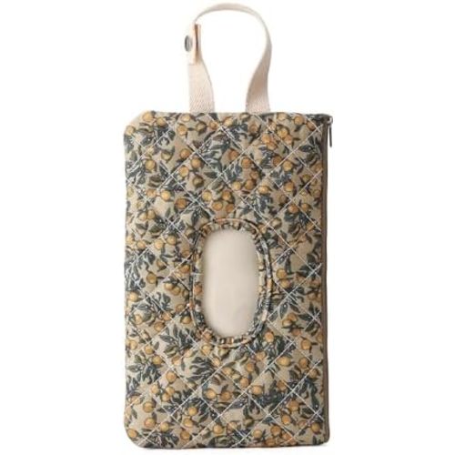 Quilted Baby Wipe Holder Floral Diaper Pouch - Portable Wipes Holder Mommy Bag for Stroller, Newborn Essentials