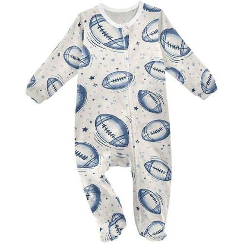 Dussdil Baby One-Piece Footies Newborn Rompers Pajamas Cotton Footed Pjs for Sleep Play Boys Girls