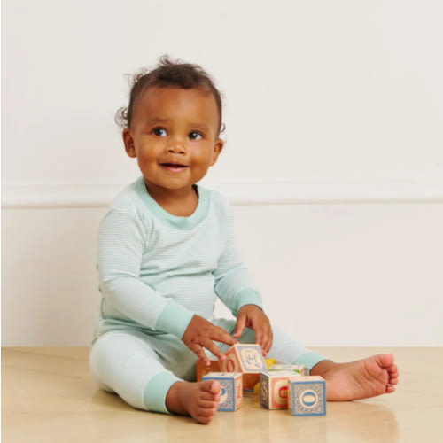 LAKE | Pima Cotton Pajamas | Baby Long-Long Set | Parisian Green