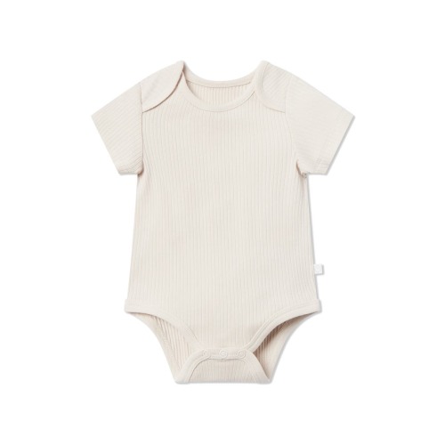 Ribbed Short Sleeve Bodysuit