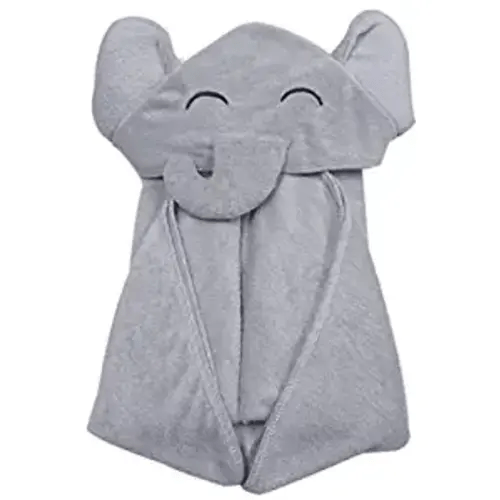 YOYOO Premium Bamboo Baby Bath Towel – Ultra Soft Organic Hypoallergenic Baby Hooded Towels for Babies - Newborn Essential Cute Grey Little Elephant -Perfect Baby Registry Gifts for Boy Girl