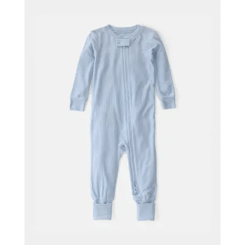 Baby PurelySoft 2-Way Zip 1-Piece Pajama - Blue | Carter's