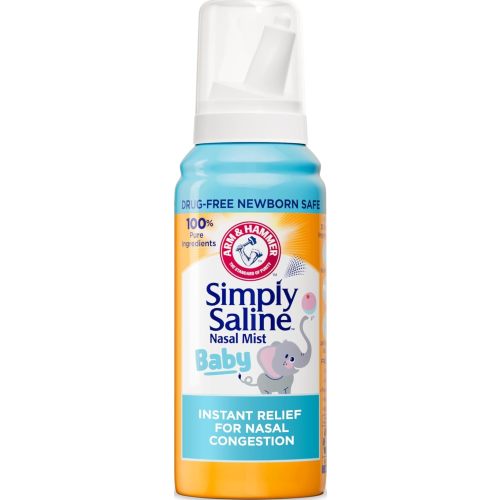 ARM & HAMMER Simply Saline Baby Nasal Mist Saline Spray, 1.6 oz