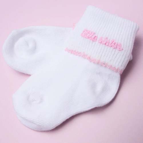 Little Sister Embroidered Socks – The Silver Plum