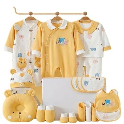 27-Piece Newborn Boy Clothes Set, 100% Cotton Baby Boy Gift Set, Layette Essentials, Soft Breathable, Mint Green