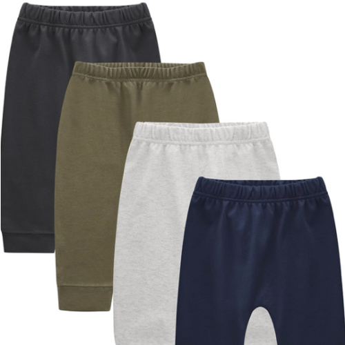 Baby Boys Cotton Pants, 4-Pack Sweatpants, 0-18 Months