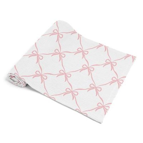 Sweet Jojo Designs Baby Girl Muslin 100% Cotton Swaddle Blankets Ballerina and Ballet Bows Pink and White