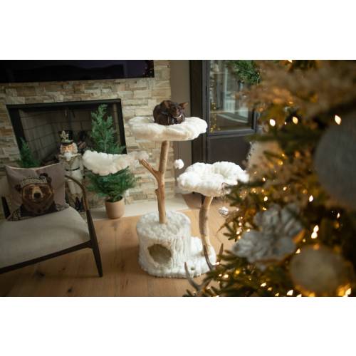 Wooden Cat Tree Tower, Wood Floral Cat Trees, Modern Cat Tree, Cat Furniture, Cat Gifts, Luxury Cat Condo,flower Cat Tree, Large Cats - Etsy