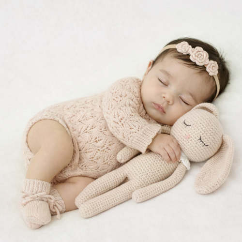 Cotton Lace Romper | Lacy Apricot Pink – Olive and Cradle