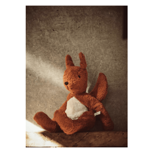Senger - GOTS Organic Cotton Wool Stuffed Animal - Large Squirrel