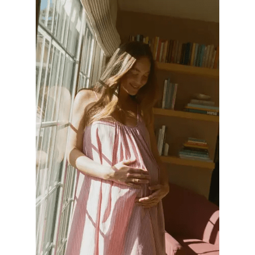 The Striped Cotton Nursing Nightgown