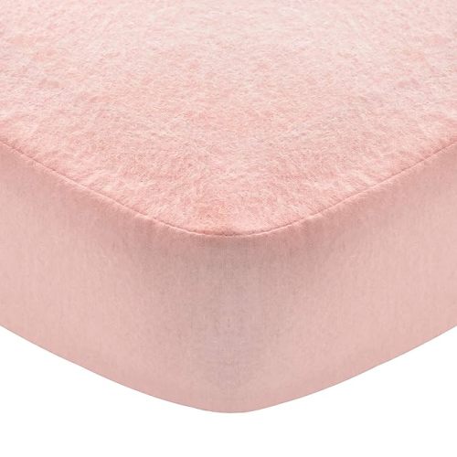 Flannel Crib Sheet for Girl, 100% Cotton Flannel, Heavenly Soft Fitted Crib Sheet for Standard Crib (28" X 52") and Toddler Mattresses Warm, Pink