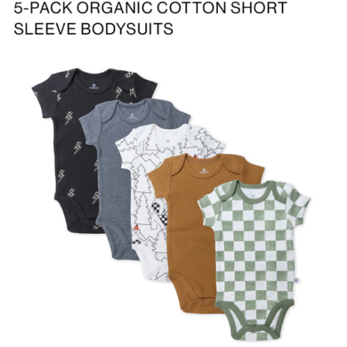 5-Pack Organic Cotton Short Sleeve Bodysuits | Honest Baby Clothing