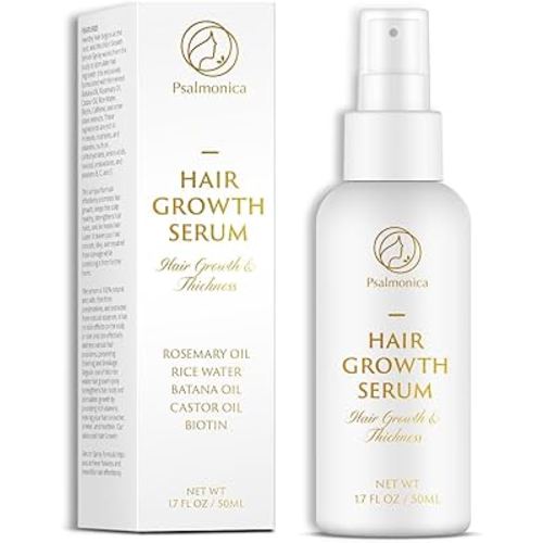 Hair Growth Serum: Rosemary Batana Castor Oil Rice Water Biotin Hair Oils for Hair Growth - Hair Growth Thickening Product - Hair Loss Treatments for Women Men(50 ML)