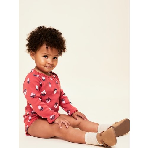 Printed Long-Sleeve Bodysuit for Baby
