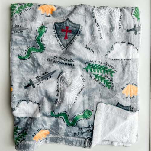 St. Michael the Archangel Minky Blanket