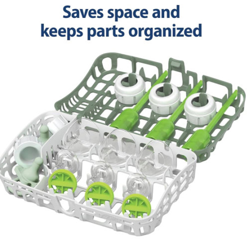 Dr. Brown's Dishwasher Basket for Bottle Parts and Baby Items, Green