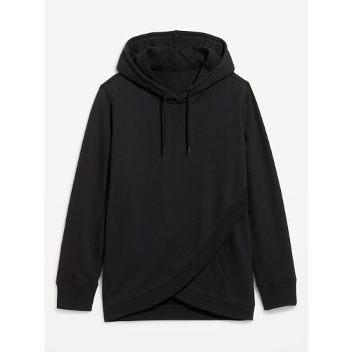 Maternity Fleece Crossover Nursing Tunic Hoodie Sweatshirt