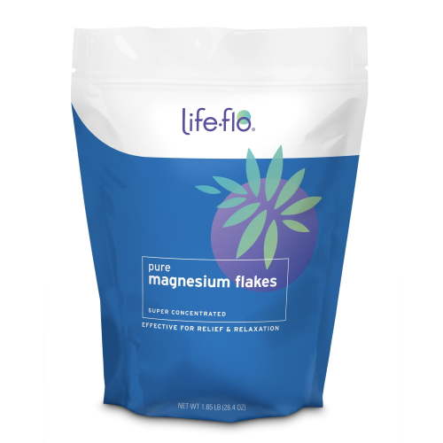 Life-flo Pure Magnesium Bath Flakes - Epsom Salt Bath Soak Alternative - Unscented Magnesium Flakes from the Zechstein Seabed - Relaxing Foot Soak w/ Ancient Trace Minerals - 60-Day Guarantee