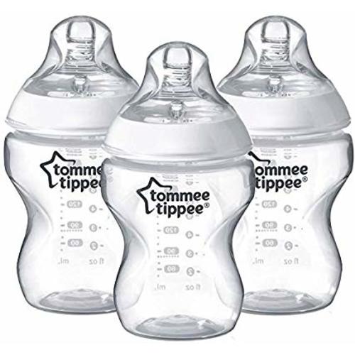 Tommee Tippee Closer to Nature Baby Bottle, Anti-Colic, Breast-like Nipple, BPA-Free - Slow Flow, 9 Ounce (3 Count)
