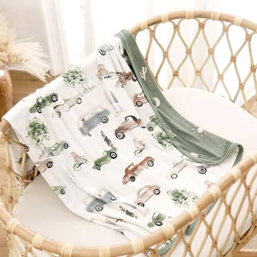 Amazon.com: GRSSDER Baby Blankets Super Soft Jersey Knit Swaddle Blanket for Baby Girls and Boys, Double Layer Receiving Blankets 34 x 44 Inches, Extra Large for Baby Swaddling, Stylish Cars Print