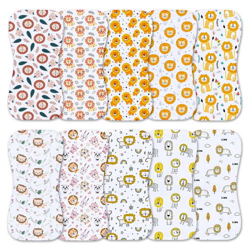 10-Pack Burp Cloths for Baby Boys and Girls,Baby Washcloths, Burp Rags, Large Neutral Burp Clothes for Newborn
