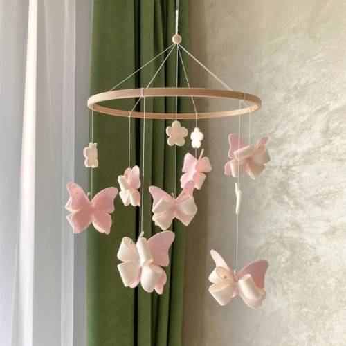 Butterfly Baby Mobile, Felt Butterflies Nursery Mobile - Etsy