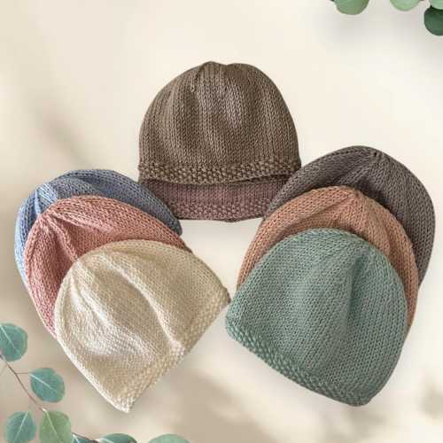 Hand Knitted Baby Hat in Cashmere Merino and Silk Size and Clour of Choice / Baby Hat / Baby Beanie