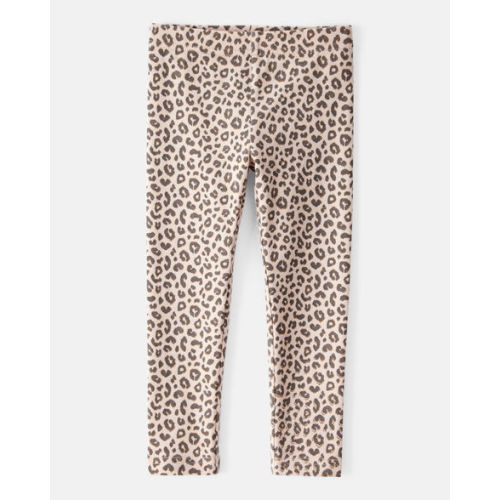 Toddler Girl Cotton Leopard Stretch Leggings - 2T