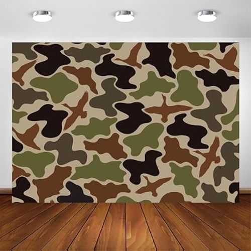 Abstract Camouflage Army Backdrop, Army Themed Party Decorations Boys Teens Birthday Shooting Photo Studio Props Rustic Animal Camo Photography Background Banner Wall Decor Props 7X5FT Green