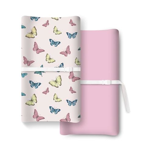 Extra Stretchy Changing Pad Cover, Ultra Soft Premium Jersey Knit Changing Pad Sheets, Unisex for Boys Girls, Fits All Standard Changing Tables/Dresser Tops - 2 Pack