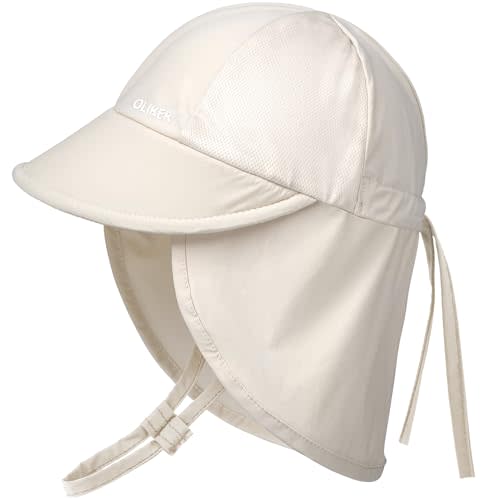 OLIKER 2 Pack Baby Sun Hat with Breathable Mesh, UPF 50+ Unisex Toddler Summer Beach Swim