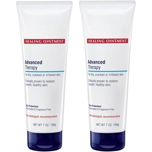 Healing Ointment Aq, 7 Oz (Pack of 2) - Advanced Therapy for Dry, Cracked Skin, Multi-Purpose Skin Protectant