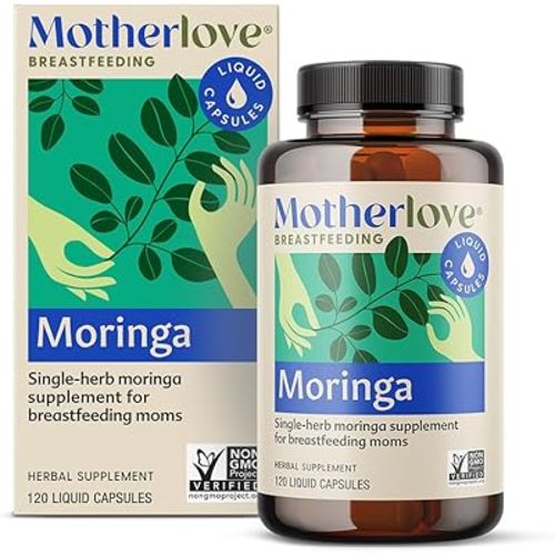 Motherlove Moringa (120 Capsule Value Size) Lactation Supplement to Support Breast Milk Supply—Non-GMO, Organic Herbs, Vegan, Kosher