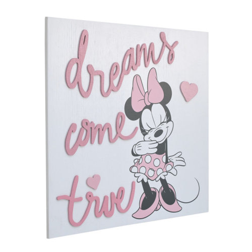 Disney NoJo Disney Minnie Mouse Dreams Come True Wood Wall Décor | Wayfair