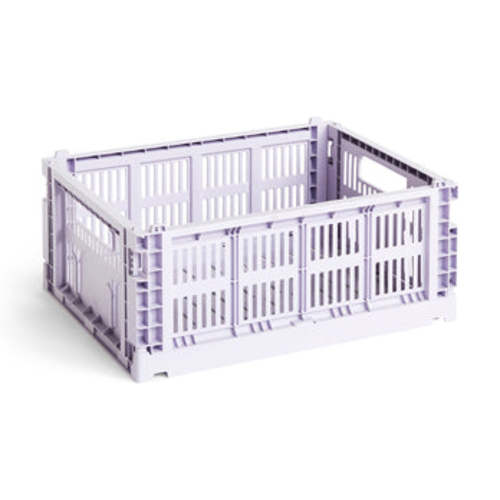 HAY Recycled Plastic Collapsible Color Crate - Lavender