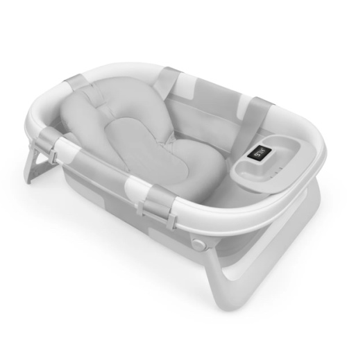 Jool Baby Fold ‘n Store Baby Bathtub With Built-in Thermometer - Gray