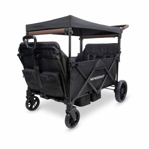 WONDERFOLD X4R Rev Stroller Wagon 4 Seater - Black