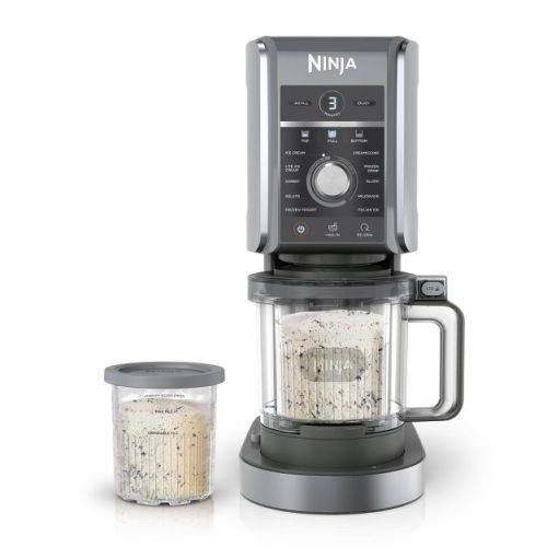 Ninja CREAMi XL Deluxe 11-in-1 Ice Cream and Frozen Treat Maker Silver: Ice Cream Maker, 800W, Yogurt & Sorbet, Dishwasher-Safe