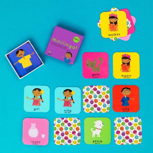 Minilingo Spanish/English Bilingual Flashcards for Kids