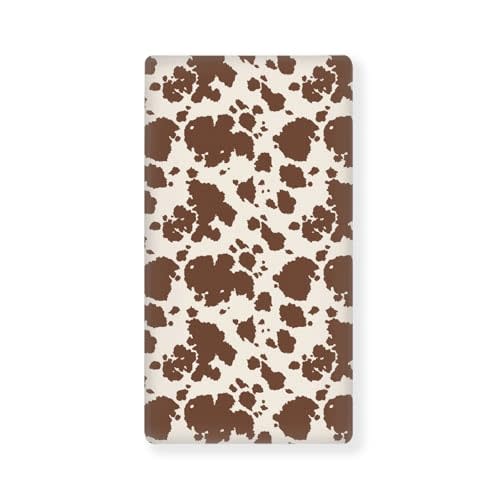 Cow Print Baby Crib Sheets for Boys Girls Cowhide Print Fitted Crib Sheet for Standard Crib and Toddler Mattress Animal Skin Baby Mattress Sheets Toddler Bed Sheet 52x28x8 in