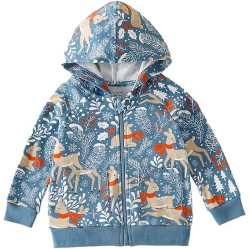 ROMPERINBOX Baby Hoodie for Boy Girl, Full Zip-up Lightweight Thin Jackets Coat Sweatshirts 0-24 Months