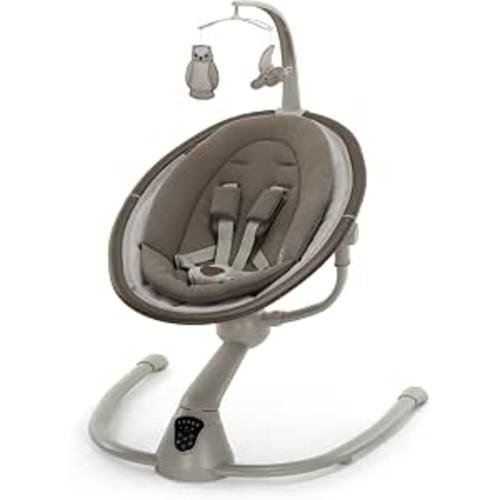 Maxi-Cosi Cassia Smart Baby Swing for Infants, Portable, Foldable Infant Swing with Music, 360 Rotation, 5 Speeds, 12 Melodies, EcoCare Fabric, Auto Motion Sensor, 2 Reclines, Truffle