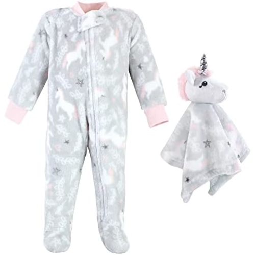 Hudson Baby unisex-baby Flannel Plush Sleep and Play and Security Toy