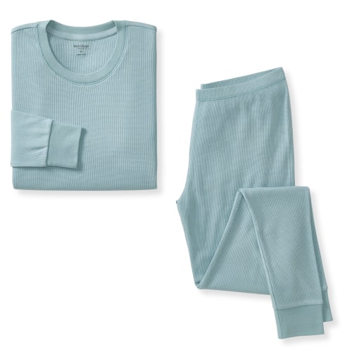 Honeysoft™ Mommy & Me Matching Thermal Lyocell Pajamas - Mountain Blue – Burt's Bees Baby
