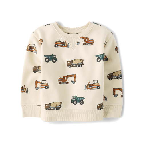 The Children's Place Baby & Toddler Boys Long Sleeve Printed Fleece Sweatshirt, Sizes 6M-5T
