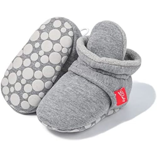 RVROVIC Baby Boys Girls Cozy Fleece Boots with Non Skid Bottom Warm Winter Socks Slippers