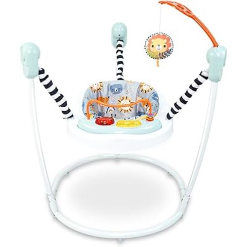 Baby Jumper Activity Center with lusic Lights & Sounds -Gentle llonster Baby Bouncer Stationary Entertainment PlayStation with Interactive Toys for 6-12 Months Development