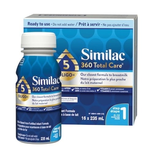 Similac 360 Total Care Step 1 Ready-To-Feed 16x235mL Bottles | Shoppers Drug Mart